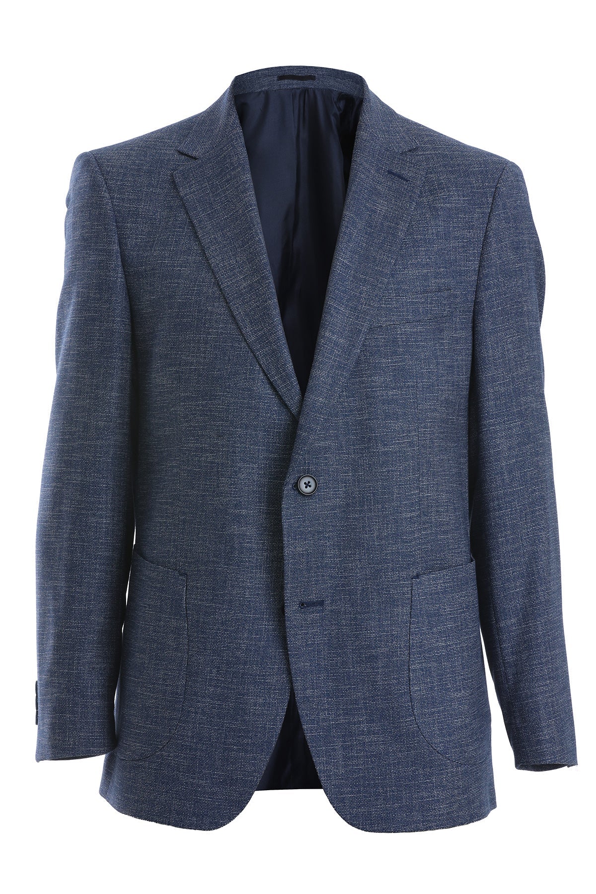 Regular Fit Light Navy Notch Lapel Classic Blazer - SAYKI