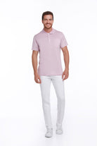 Regular Fit Lilac Basic 100% Cotton Polo T-Shirt - MIB