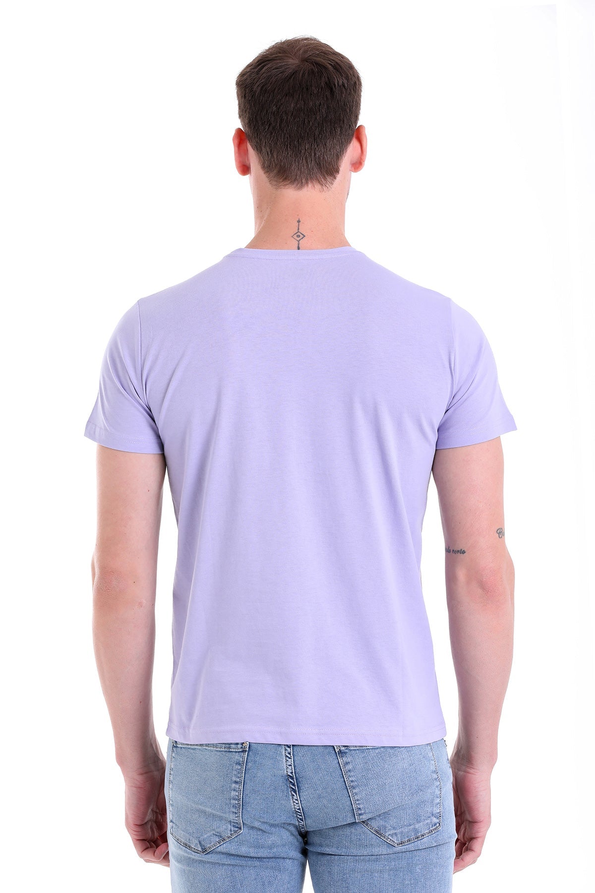 Regular Fit Lilac Basic Cotton Crew Neck T-Shirt - MIB