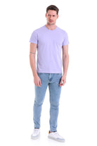 Regular Fit Lilac Basic Cotton Crew Neck T-Shirt - MIB