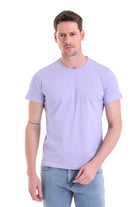 Regular Fit Lilac Basic Cotton Crew Neck T-Shirt - MIB