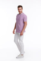 Regular Fit Lilac Basic Cotton Polo T-Shirt - MIB