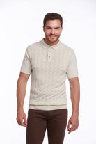 Regular Fit Linen-Tone Cotton Blend Polo T-Shirt - MIB