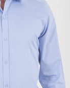 Regular Fit Long Sleeve 100% Cotton Blue Dress Shirt - MIB