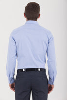 Regular Fit Long Sleeve 100% Cotton Blue Dress Shirt - MIB