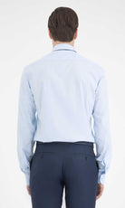 Regular Fit Long Sleeve Cotton Ice Blue Dress Shirt - MIB