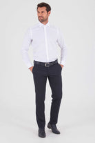 Regular Fit Long Sleeve Cotton White Casual Shirt - MIB