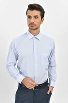 Regular Fit Long Sleeve Patterned Cotton Blend Dress Shirt