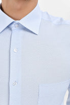 Regular Fit Long Sleeve Patterned Cotton Blend Dress Shirt