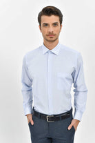 Regular Fit Long Sleeve Patterned Cotton Blend Dress Shirt