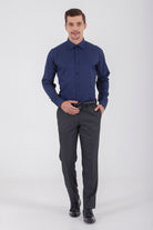 Regular Fit Long Sleeve Patterned Cotton Blend Dress Shirt