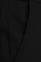 Regular Fit Low Waist Black Wool Dress Pants - MIB