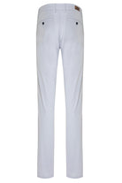 Regular Fit Low Waist Ice Blue Cotton Casual Pants - MIB