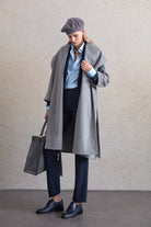 Regular Fit Meghan Belted Shawl Collar Wool Coat - MIB