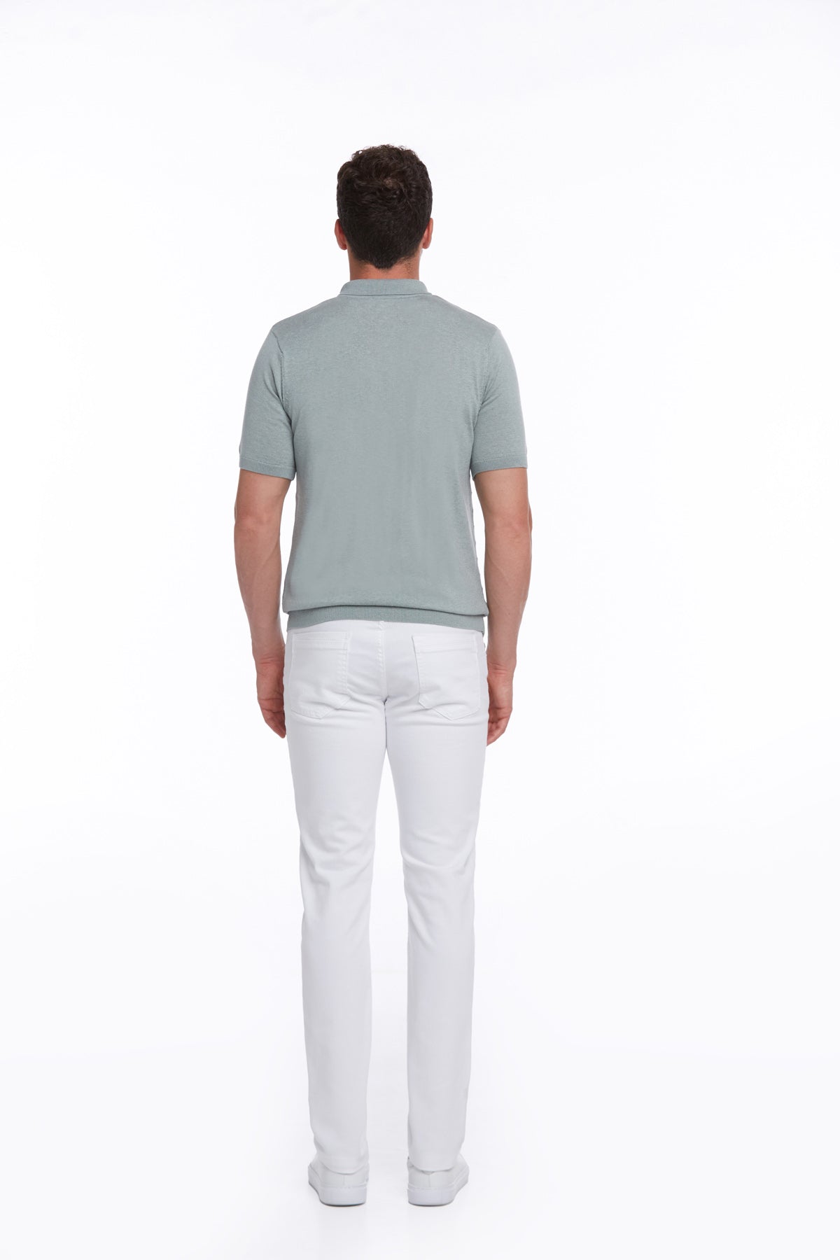 Regular Fit Mint Cotton Blend Polo T-Shirt - MIB