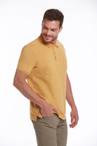 Regular Fit Mustard Basic Cotton Polo T-Shirt - MIB