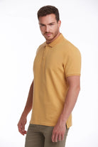 Regular Fit Mustard Basic Cotton Polo T-Shirt - MIB