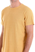 Regular Fit Mustard Cotton Crew Neck T-Shirt - MIB