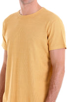 Regular Fit Mustard Cotton Crew Neck T-Shirt - MIB