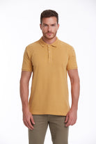 Regular Fit Mustard Cotton Polo T-Shirt - MIB