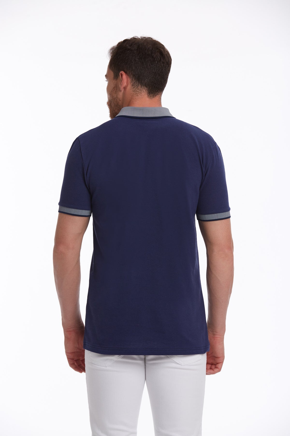 Regular Fit Navy Basic 100% Cotton Polo T-Shirt - MIB