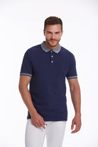 Regular Fit Navy Basic 100% Cotton Polo T-Shirt - MIB