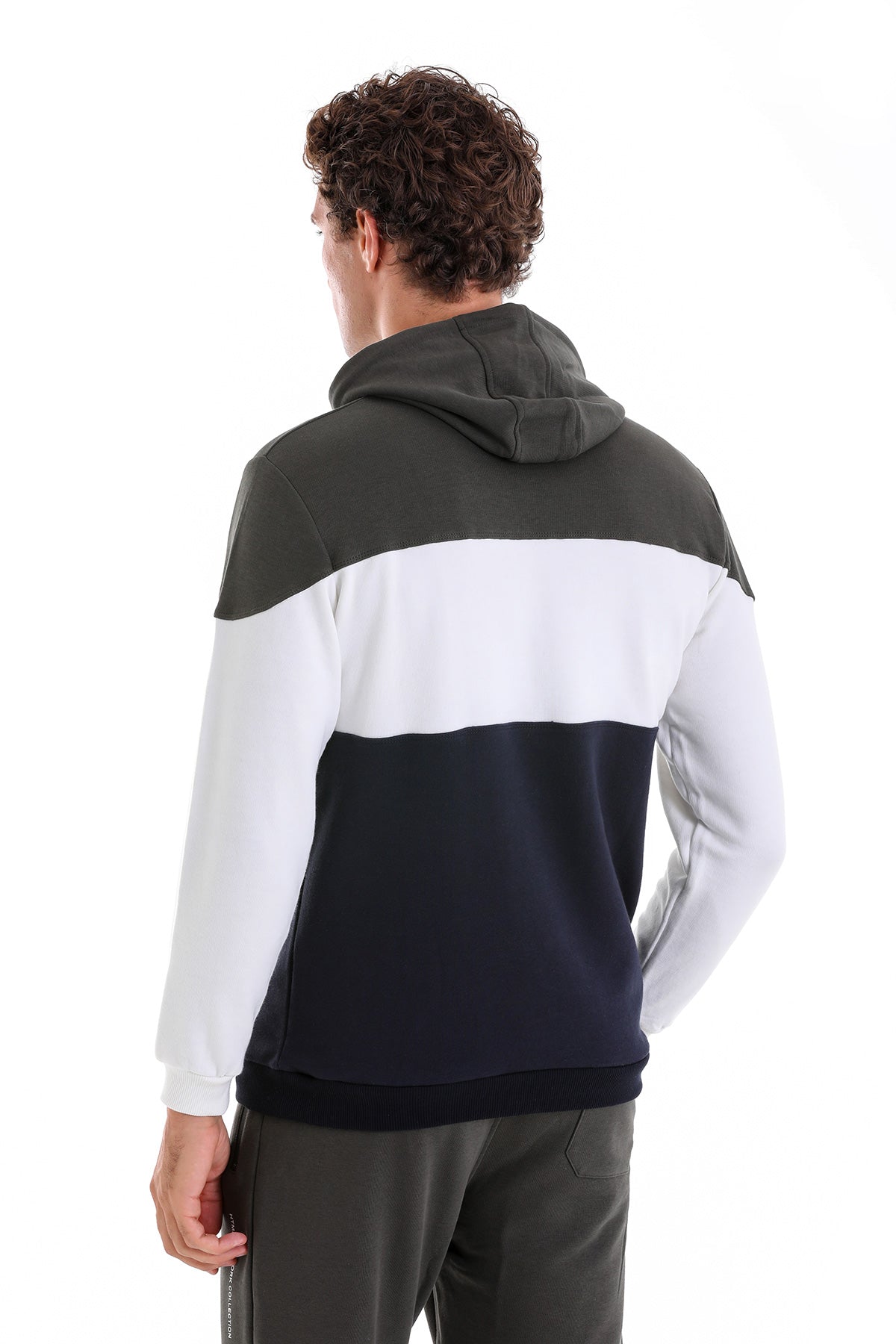 Regular Fit Navy Cotton Blend Hooded Sweatshirt - MIB