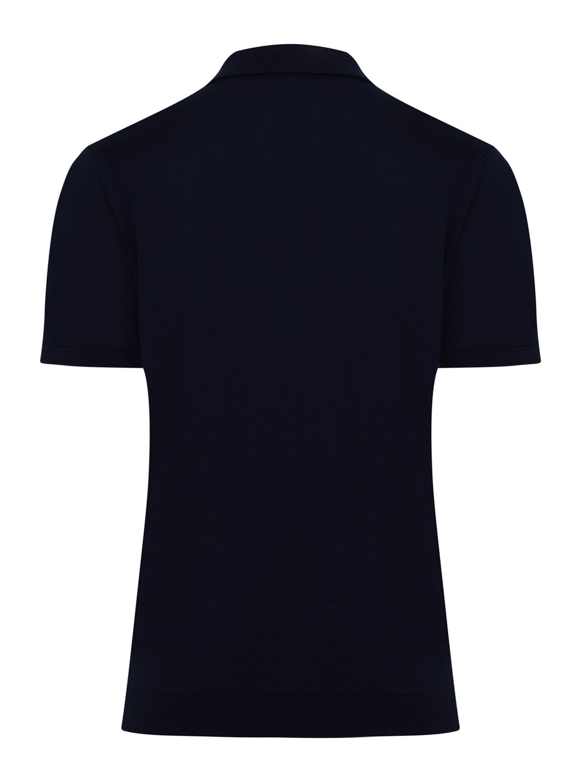 Regular Fit Navy Cotton Blend Jacquard Polo T-Shirt - MIB