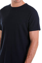 Regular Fit Navy Cotton Crew Neck T-Shirt - MIB