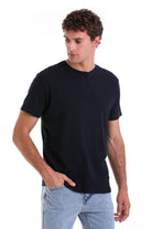 Regular Fit Navy Cotton Crew Neck T-Shirt - MIB