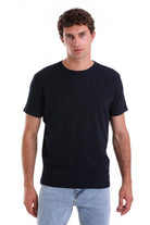 Regular Fit Navy Cotton Crew Neck T-Shirt - MIB