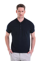 Regular Fit Navy Cotton Polo T-Shirt - MIB