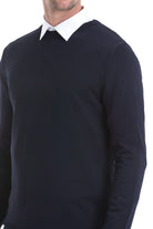 Regular Fit Navy Crewneck Sweater - MIB