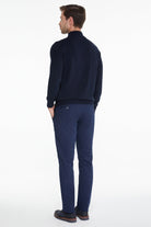 Regular Fit Navy Mock Neck Sweater - MIB