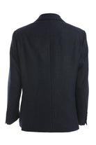 Regular Fit Navy Notch Lapel Casual Blazer - SAYKI