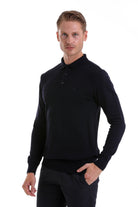 Regular Fit Navy Polo Sweater - MIB