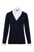 Regular Fit Navy Wool Blend Cardigan - SAYKI