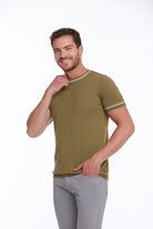 Regular Fit Olive Basic Crew Neck T-Shirt - MIB