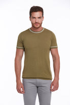 Regular Fit Olive Basic Crew Neck T-Shirt - MIB