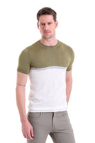 Regular Fit Olive Crew Neck T-Shirt - MIB