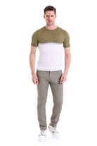 Regular Fit Olive Crew Neck T-Shirt - MIB