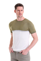 Regular Fit Olive Crew Neck T-Shirt - MIB