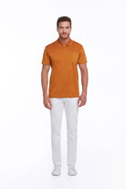 Regular Fit Orange Basic Cotton Polo T-Shirt - MIB