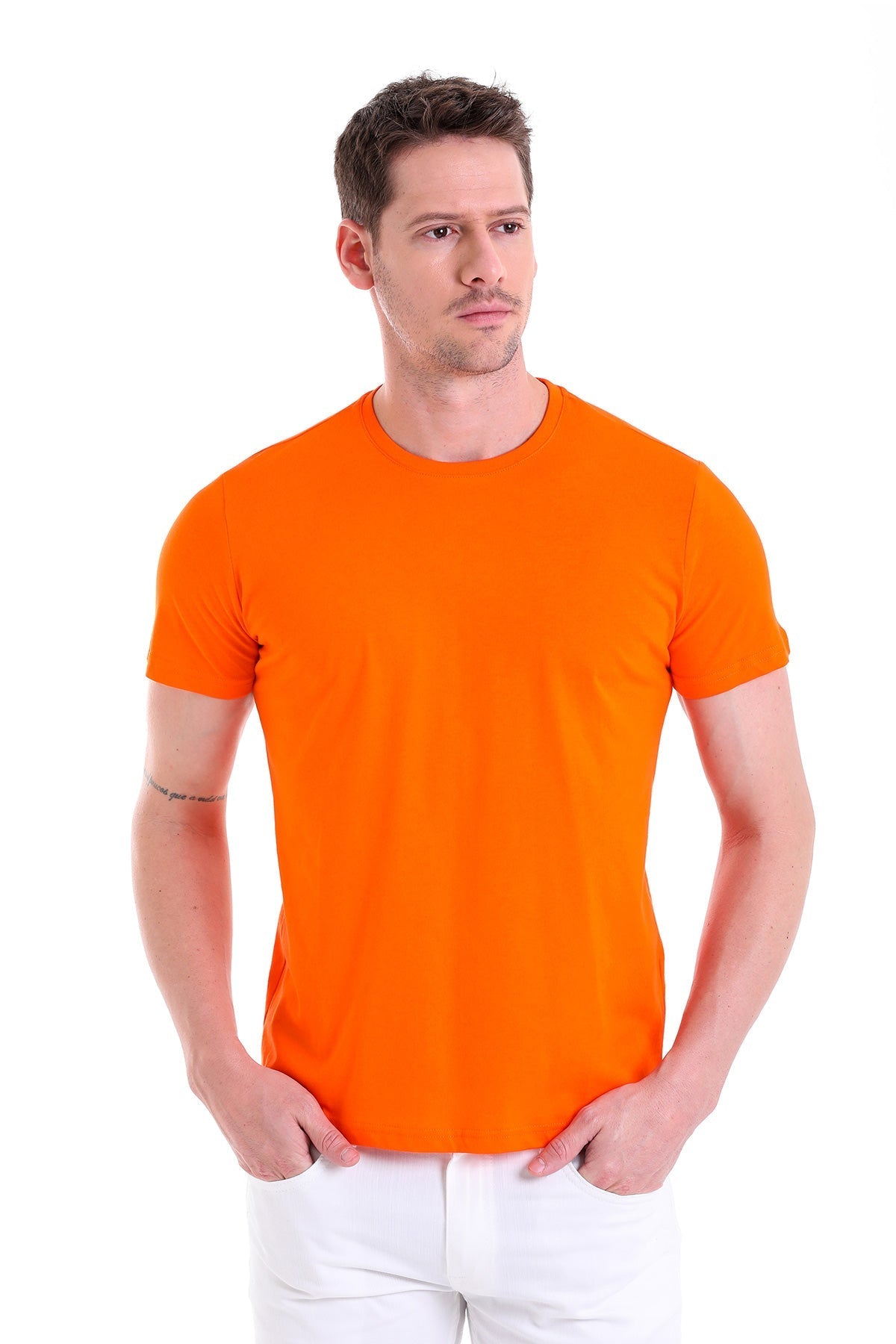 Regular Fit Orange X Basic Cotton Crew Neck T-Shirt - MIB