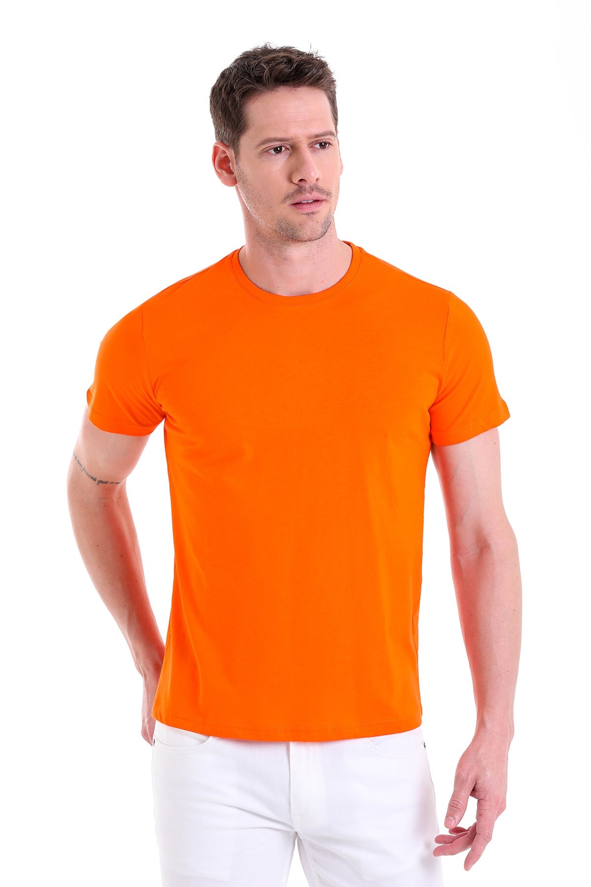 Regular Fit Orange X Basic Cotton Crew Neck T-Shirt - MIB