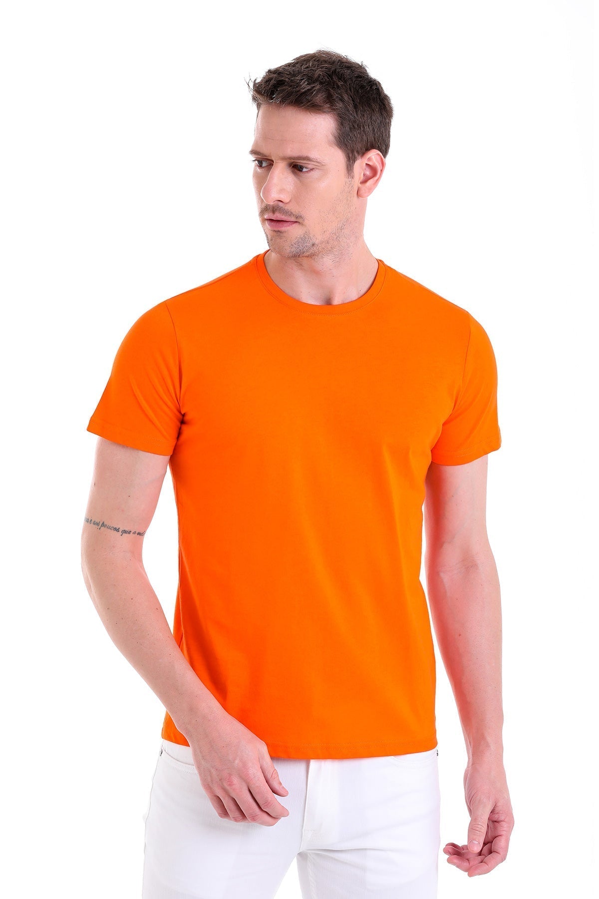 Regular Fit Orange X Basic Cotton Crew Neck T-Shirt - MIB