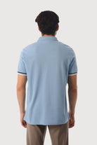 Regular Fit Patterned Cotton Polo T-shirt Light. Blue - MIB