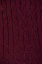 Regular Fit Patterned Wool Blend Burgundy Turtleneck