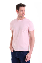 Regular Fit Pink Basic Cotton Crew Neck T-Shirt - MIB