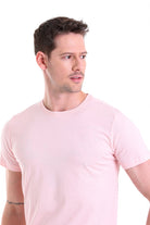 Regular Fit Pink Basic Cotton Crew Neck T-Shirt - MIB